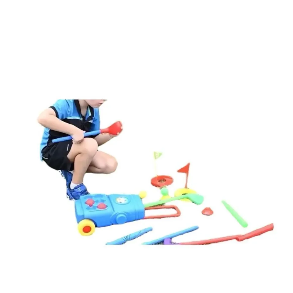 Colorful Kids Golf Set with Blue Caddy